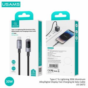 Cáp sạc nhanh Type C to Lightning USAMS SJ672 30w 1.2m