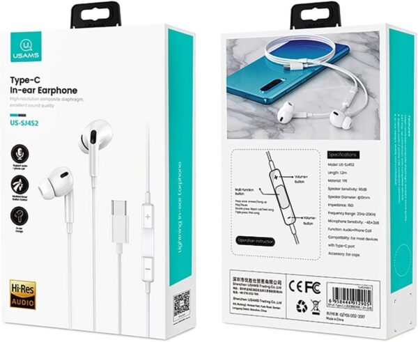 Tai nghe USAMS SJ452 EP-41 Type-C In-ear Earphone 1.2m