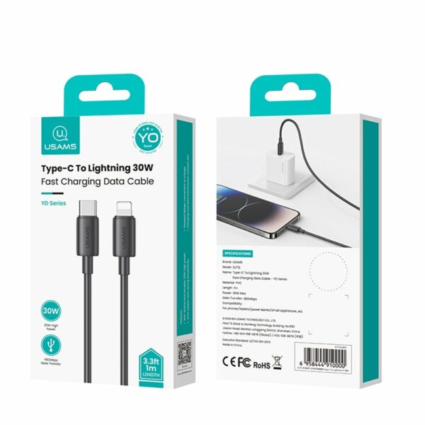 Cáp Sạc Nhanh Type C To Lightning USAMS SJ712 30W