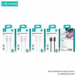 Cáp sạc USAMS US-SJ690 Micro Striped Data Cable-KY Series 1M