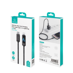 Cáp Sạc USAMS SJ743 Type-C To Lightning 30W Zinc Alloy Fast Charging Data Cable - Meteor Series 1.2M
