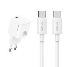 Bộ Củ Cáp Sạc Nhanh USAMS JOXLTZ01 (Củ CC262 30W (GaN Charger)+Cáp SJ711 C To C 1m)