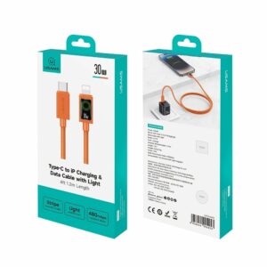 Cáp Sạc Nhanh USAMS SJ774 U92 30W Type-C to iP Charging & Data Cable with Light