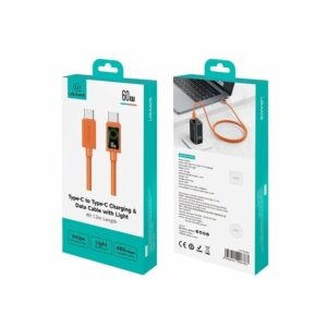 Cáp Sạc Nhanh USAMS SJ773 U92 60W Type-C to Type-C Charging & Data Cable with Light