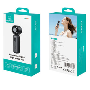 Quạt Cầm Tay Sò Lạnh Tốc Độ Cao USAMS ZB362 (7W, 2000mAh, Digital Display, 100 Wind Speeds Adjustable, 14000RPM)