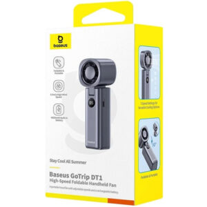 Quạt Cầm Tay Baseus GoTrip DT1 High-Speed (4000mAh, 8.5H, Digital Display, 19000RPM & 5m/s, 5 Speed Settings, 90° Foldable)